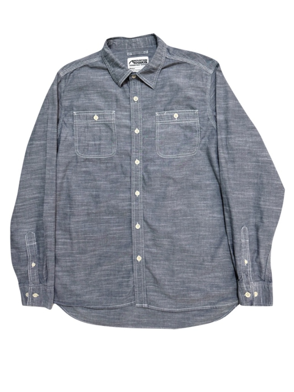 Mountain Khakis Men's Chambray Button-Up Work Shirt Size Medium